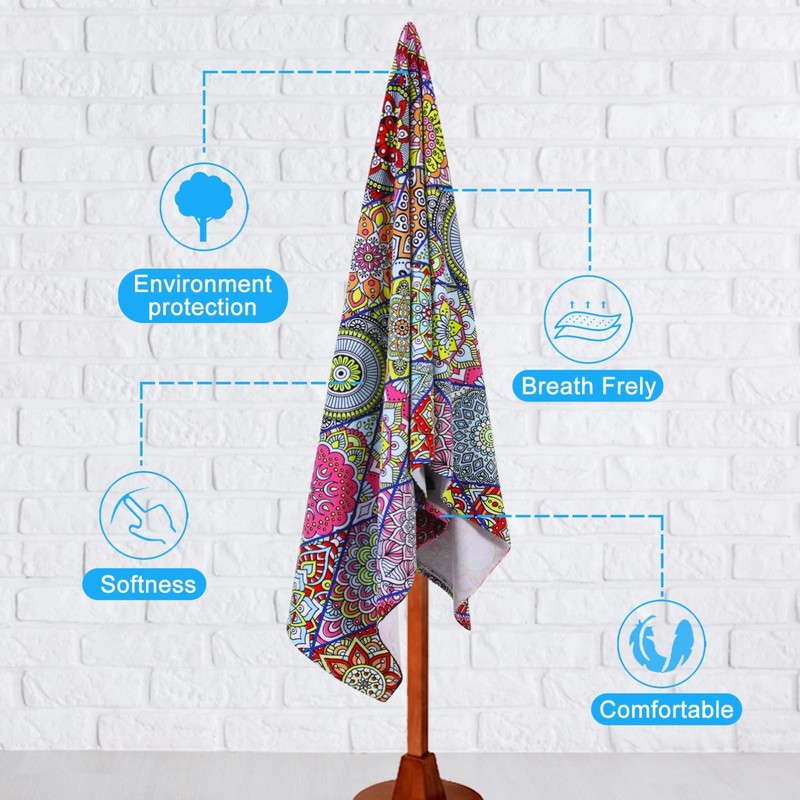 Oversized Terry Beach Towels Set - 36"x72" Extra Large Soft Thin Pool Camping Bl gallery