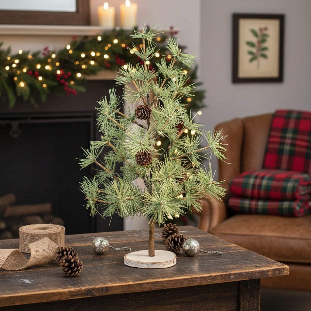 Primitive Rustic Christmas 15" Icy Pine Tree gallery