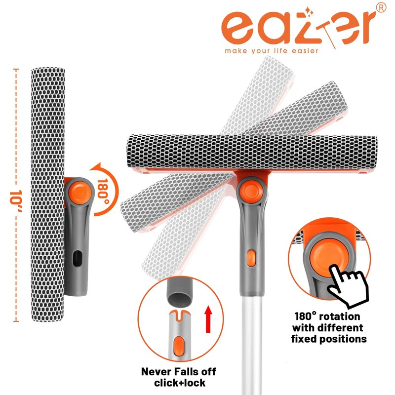 46'' Professional Window Cleaner Tool, 2-in-1 Rotatable Squeegee for Window C... gallery