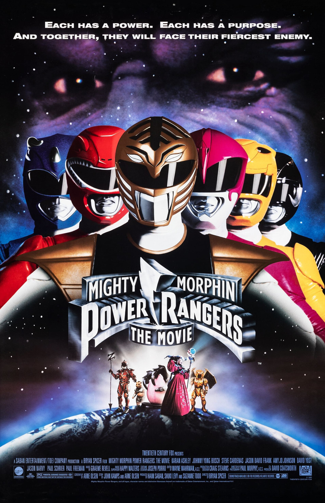 BB2444 Mighty Morphin Power Rangers The Movie 1995 Cast Movie Poster 11x17 gallery