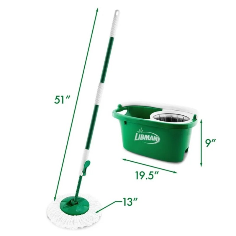 Libman Tornado Spin Mop All-in-One Floor Cleaning Kit with Advanced Microfiber H gallery