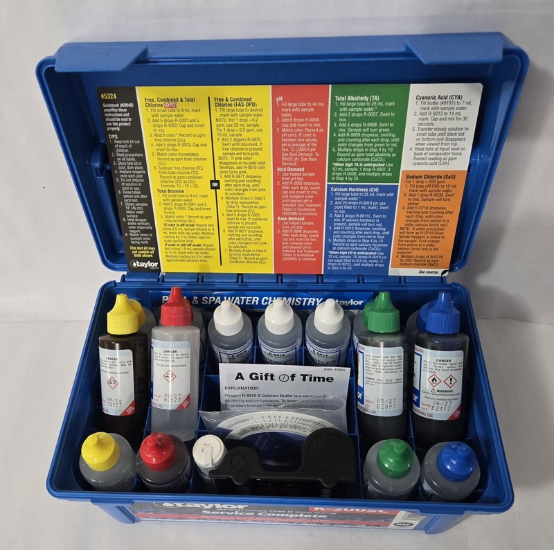 TAYLOR Complete High Range Pool Water Test Kit with Reagents gallery