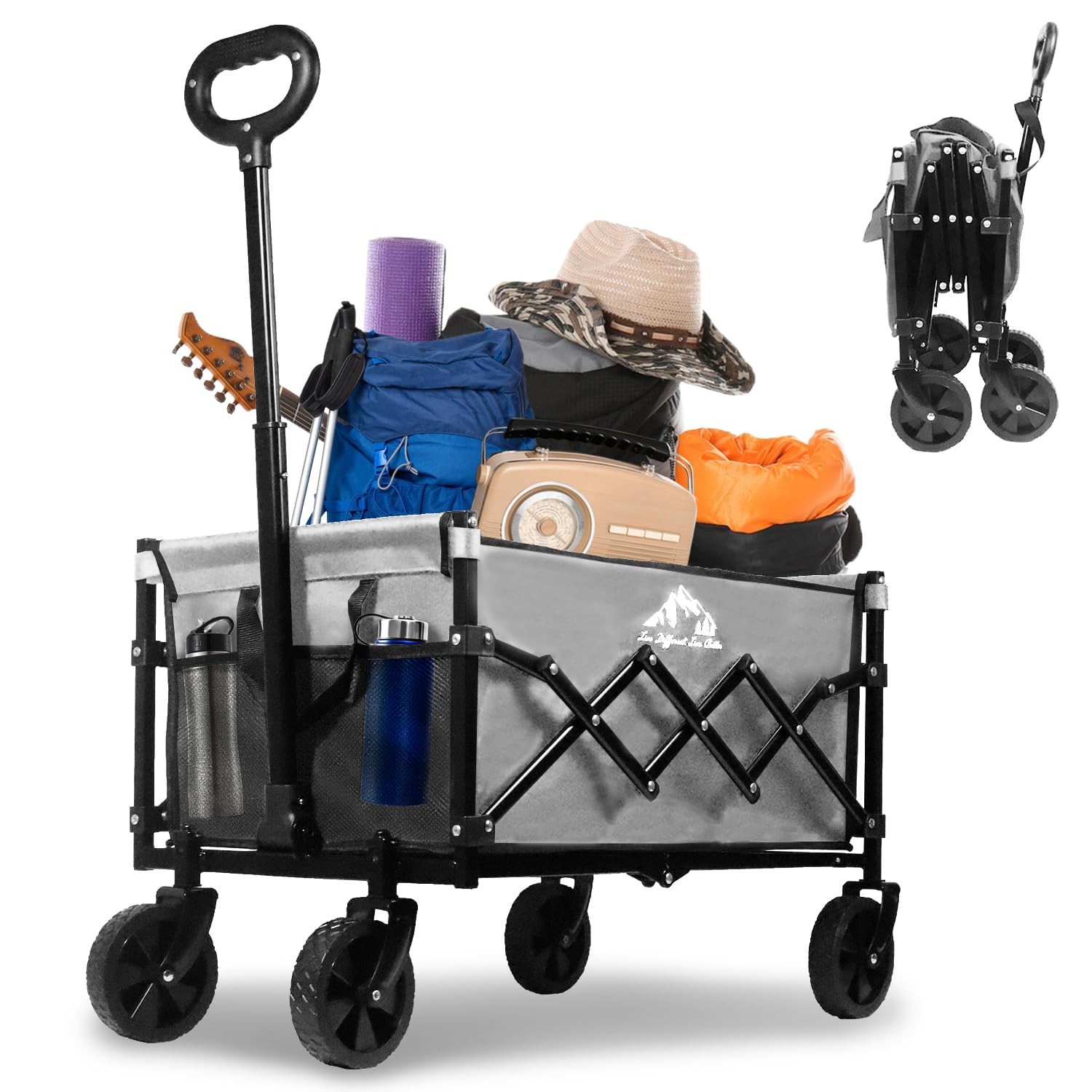Collapsible Wagon 352LBS Capacity, Foldable Large Wagons Carts, Heavy Duty Ou... gallery