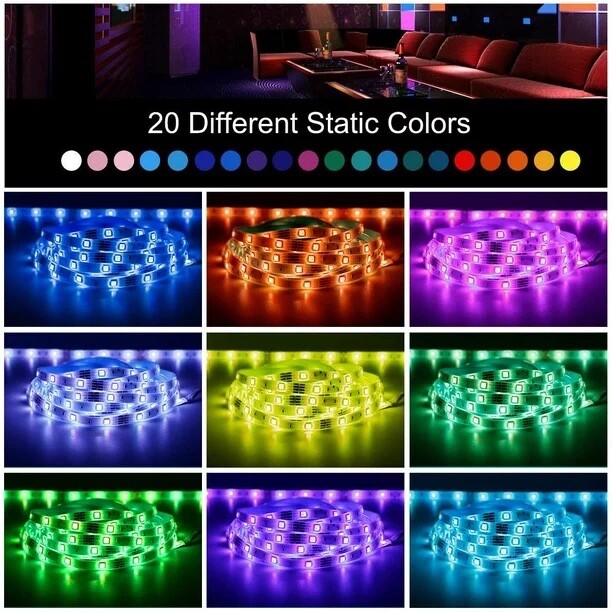 LED Light Strip, 16.4ft RGB LED Light Strip 5050 LED Tape Lights, Color Changing gallery