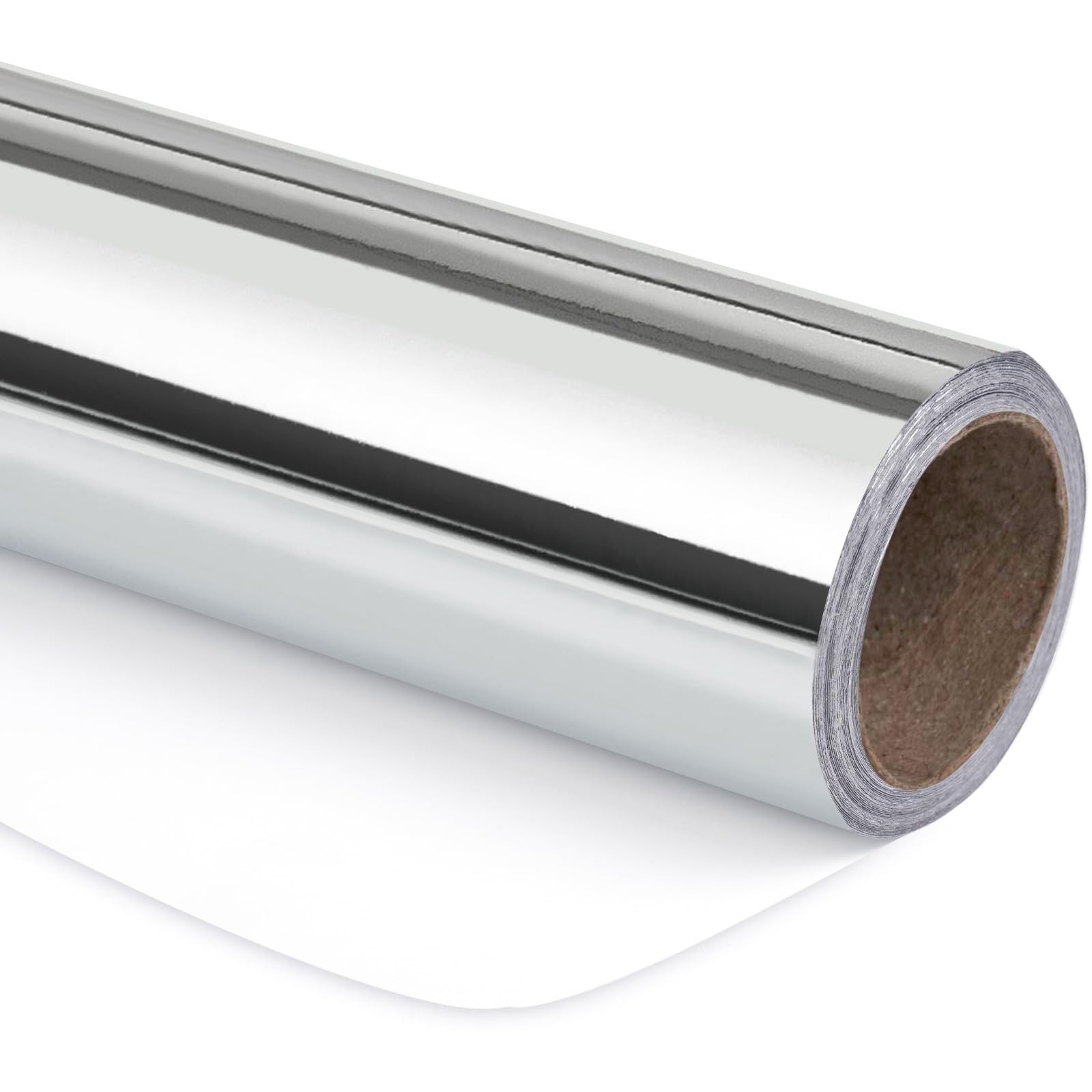 Silver Metallic Wrapping Paper Solid Color Perfect Wedding Birthday 17 In x 32 gallery