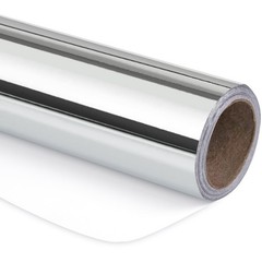Silver Metallic Wrapping Paper Solid Color Perfect Wedding Birthday 17 In x 32