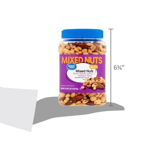 Great Value Mixed Nuts with Peanuts, 27 oz gallery