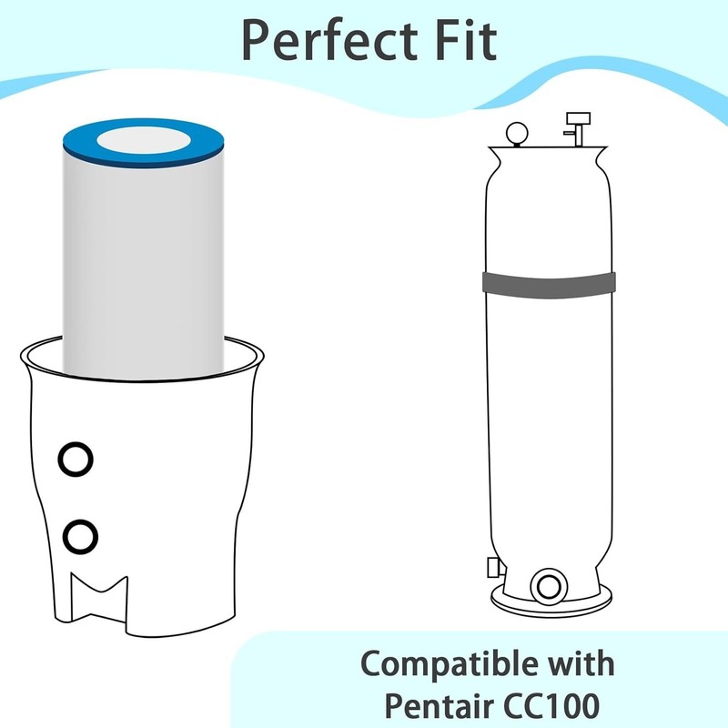 1-Pack CC100 Pool Filter Replacement for PAP100 R173215 C-9410 100 sq.ft gallery
