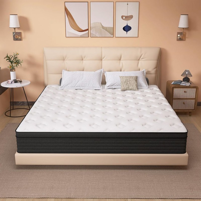 14" Queen Size Hybrid Memory Foam Mattress in a Box,Pocket Spring Medium Firm gallery