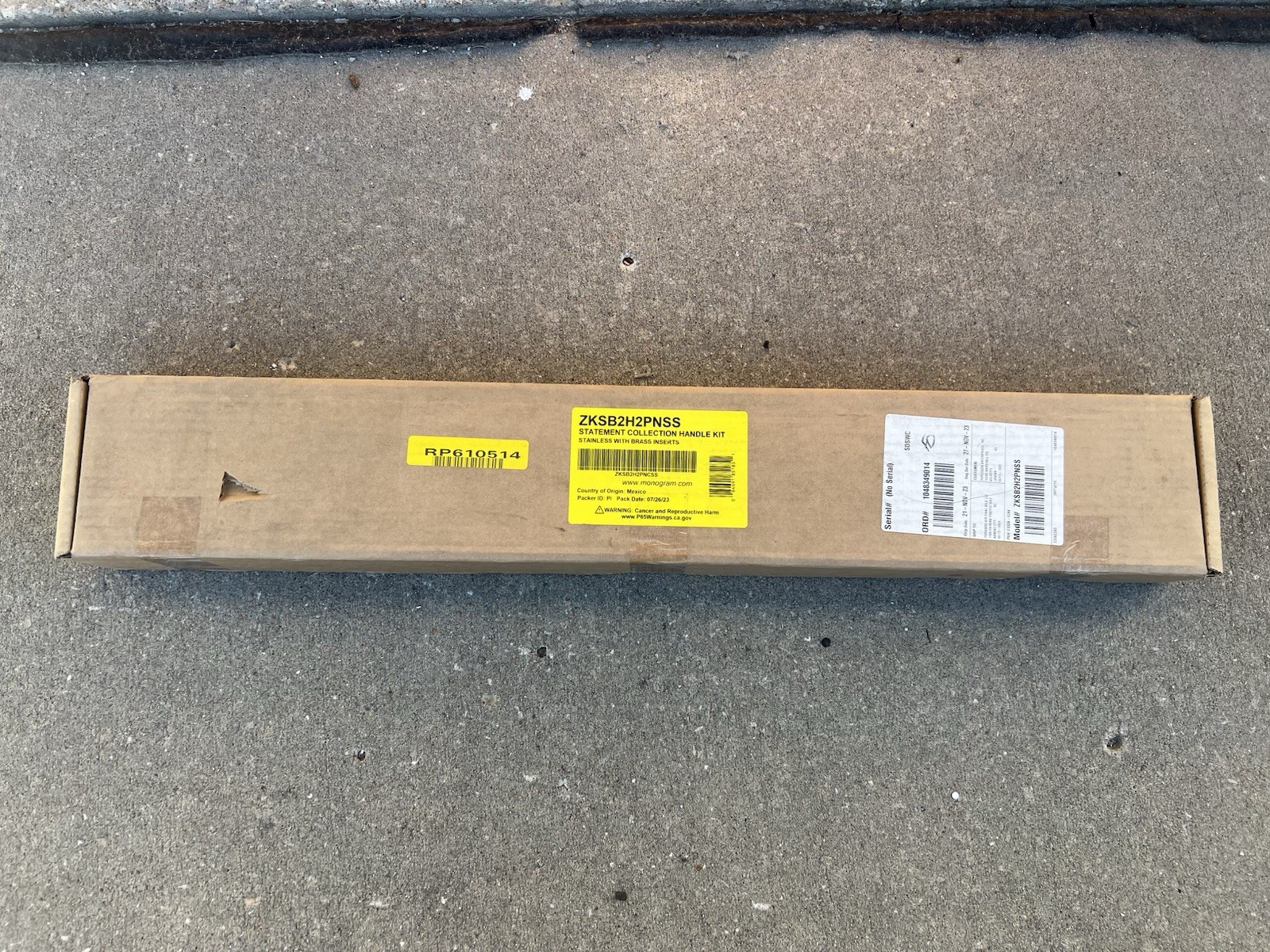 GE Monogram- Side-By-Side - Statement Handle Kit - ZKSSZKSS2H2PNSS, NEW IN BOX gallery