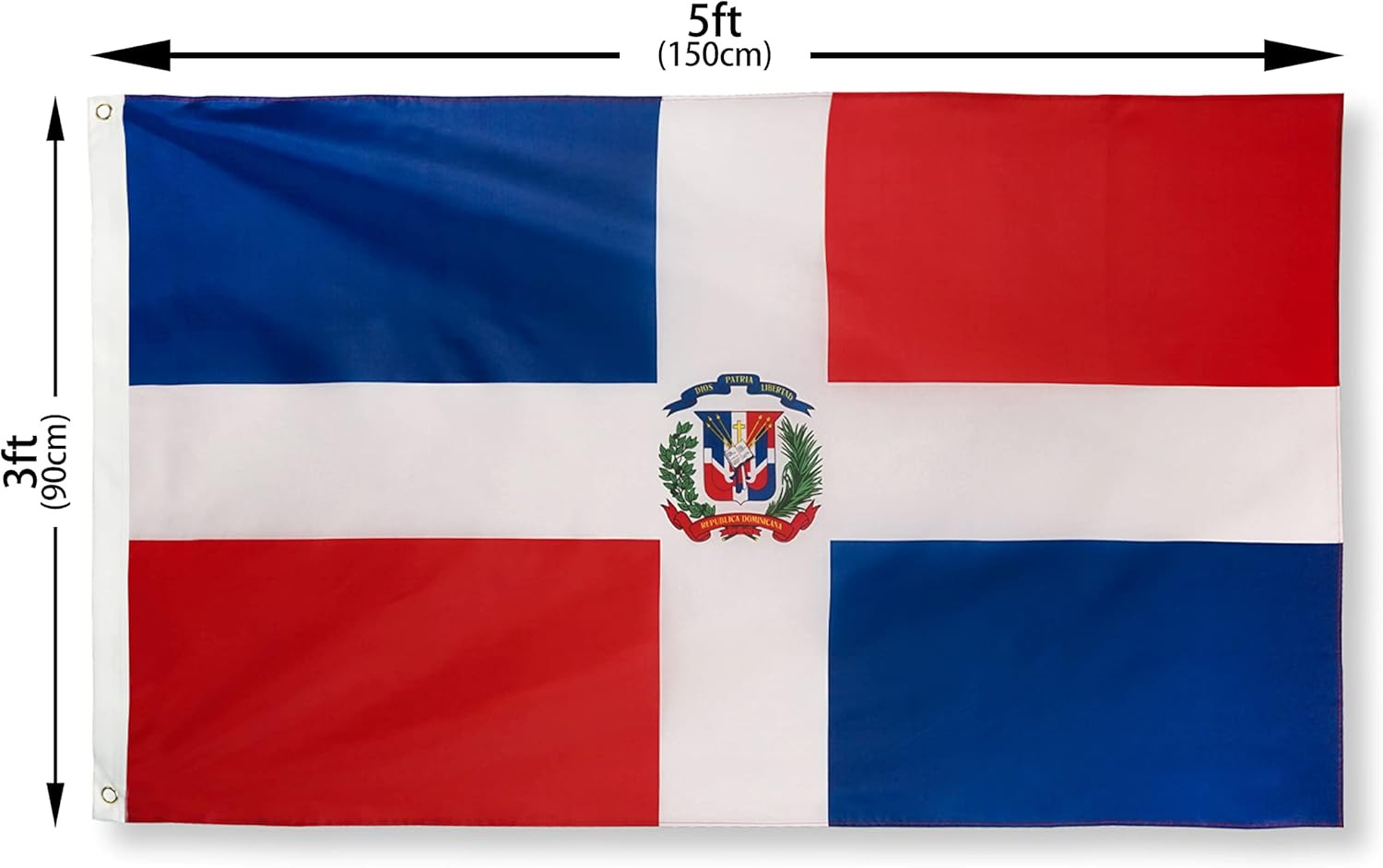 DANF Dominican Flag 3X5 Foot Polyester Bandera De Republica Dominicana National gallery