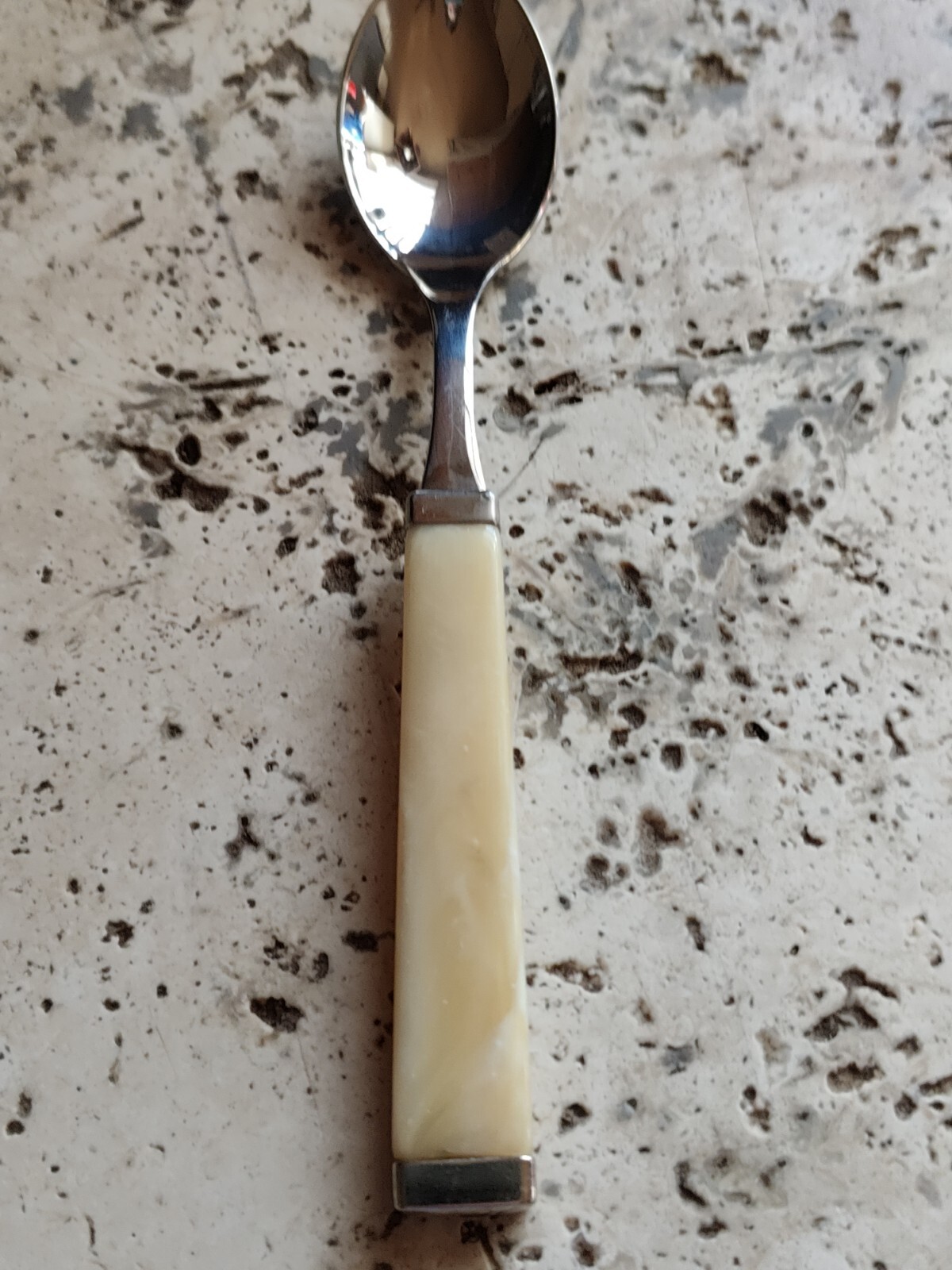 Modigliani 6-inch 18/10 replacement Teaspoon tan marbling coloring Made in Italy gallery
