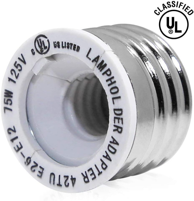 Medium to Candelabra Base Light Bulb Socket Adapter / E26 to E12 by DWW gallery