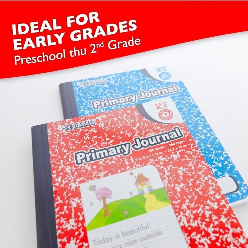 (4 pack) Primary Journal Composition Book,100 sheets Drawing & Writing Grade K-2 gallery