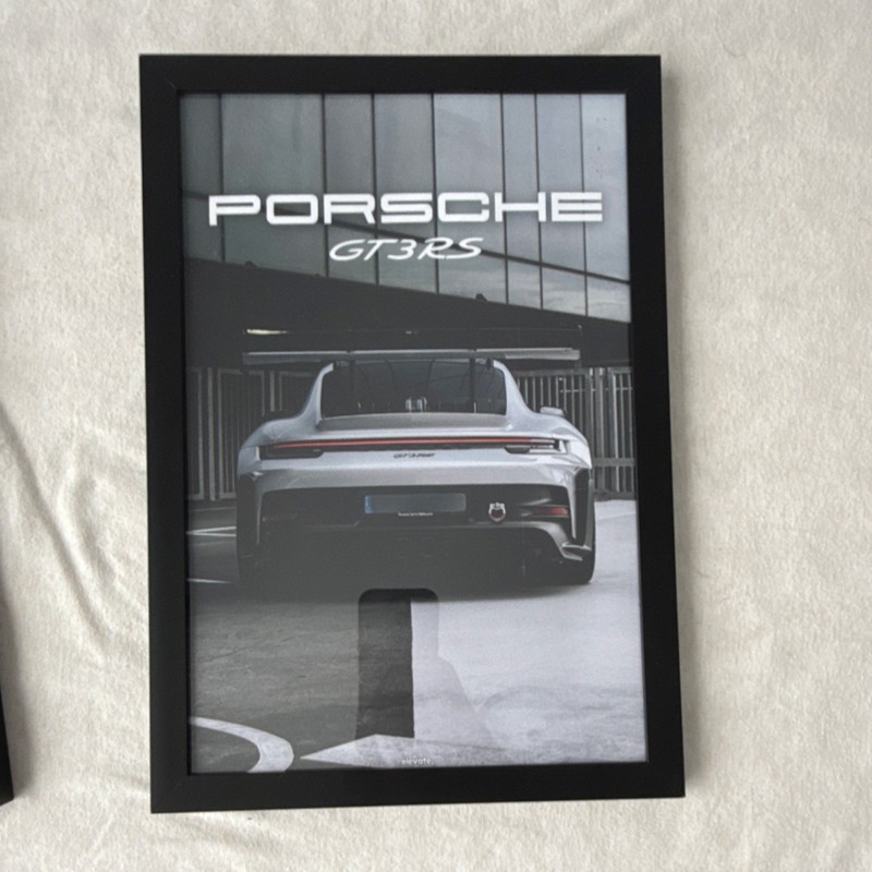 3 Black 12x16 Rear-Loading Poster Frames (Mbappe, Drake-views,Porsche 911 GT3RS) gallery