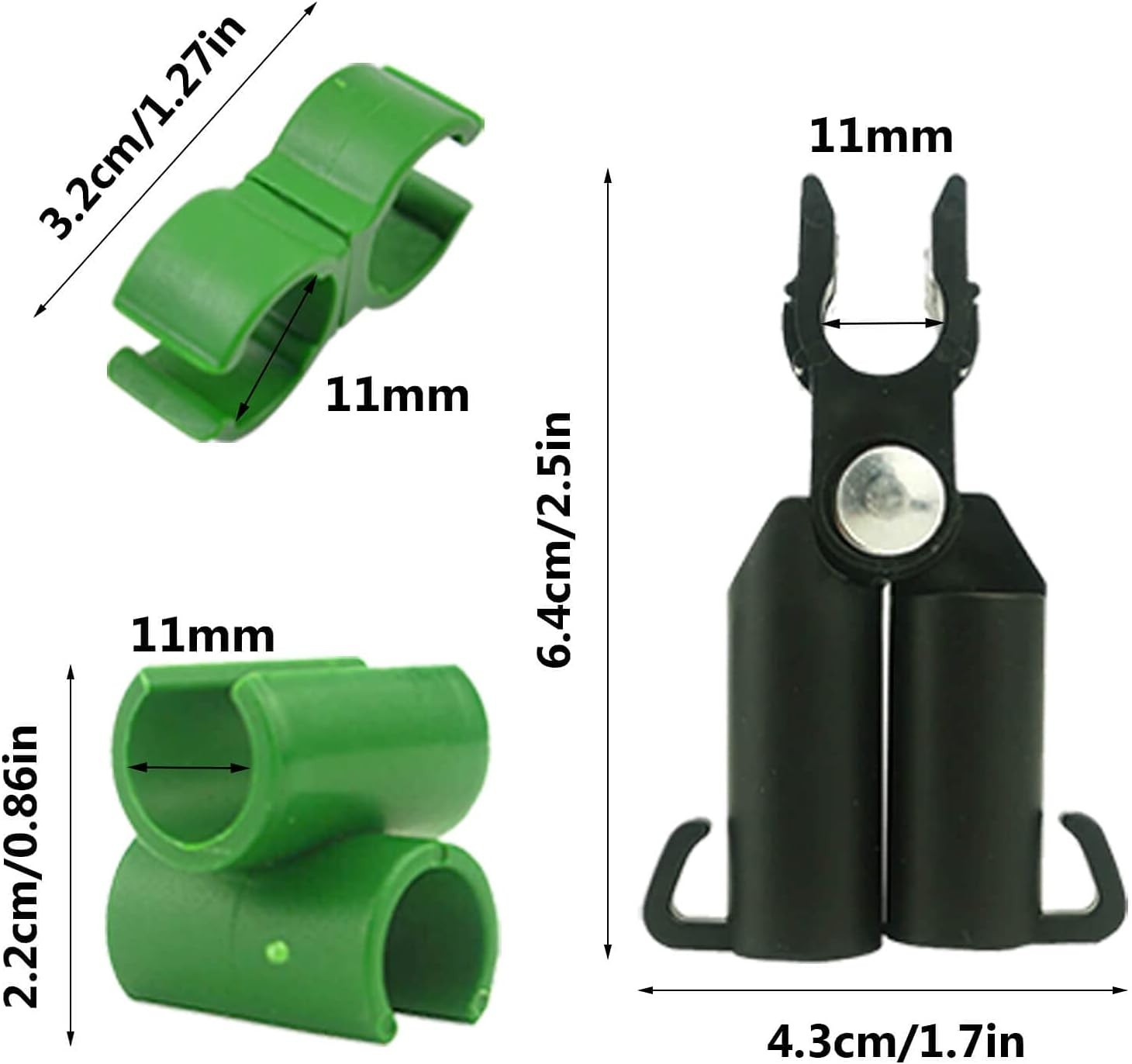 50PCS Adjustable Plant Trellis Connector Clips for 11mm Stakes gallery
