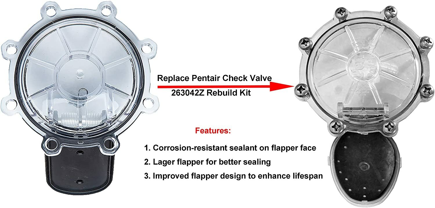 Pool Check Valve Rebuild Kit 263042Z For Pentair 2" CPVC Check Valve 263042 gallery