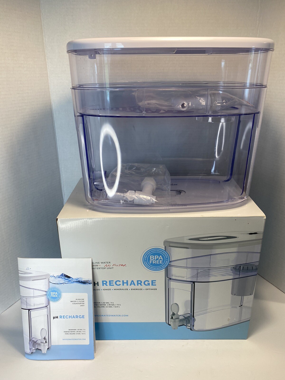 INVIGORATED WATER - pH RECHARGE 1F Alkaline Water Ionizer - 2.6 GAL, 12.5 Liter gallery