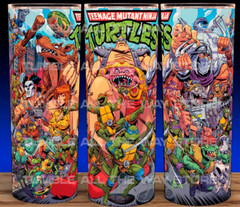 TMNT Ninja Turtles with All Characters Cartoon Cup Mug Tumbler