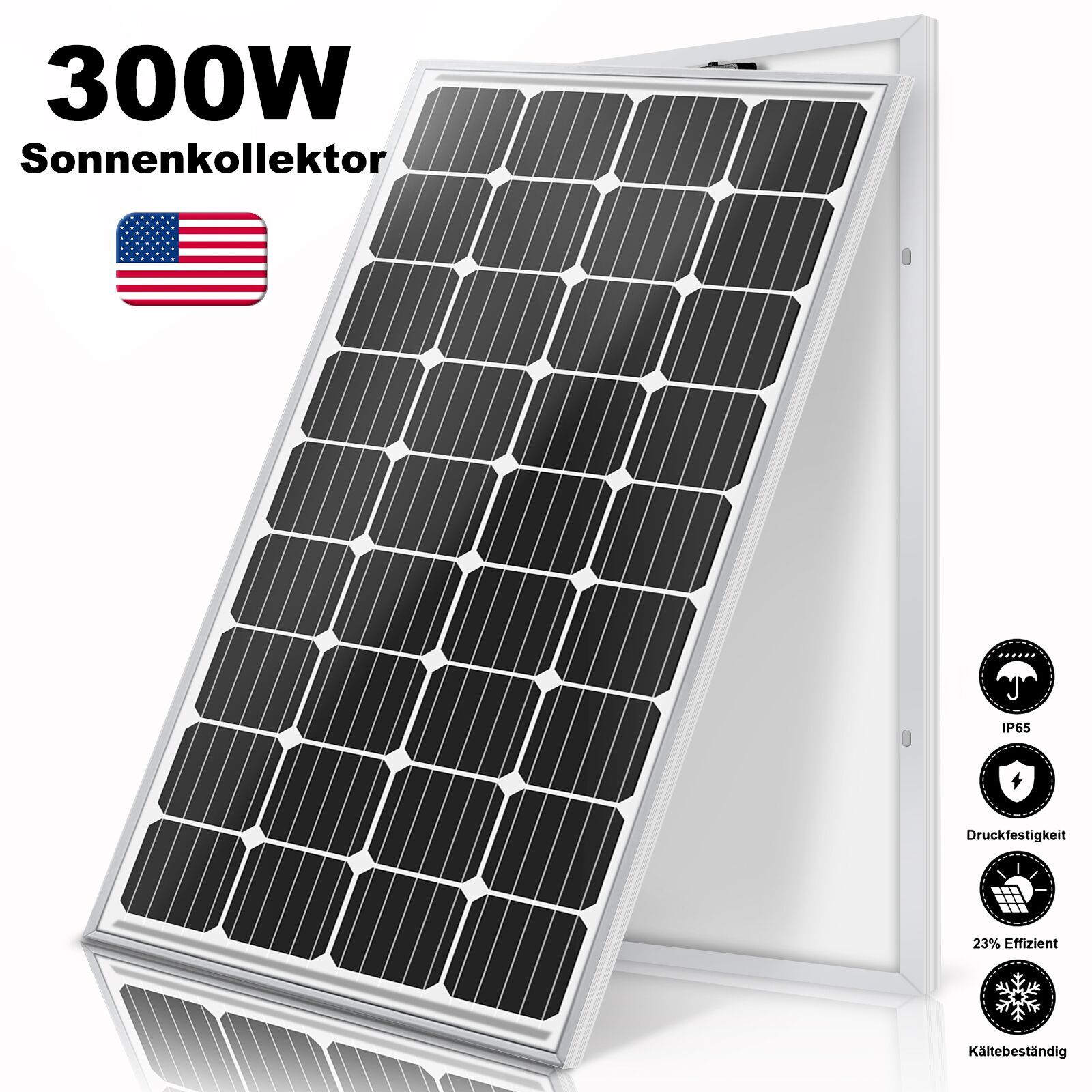 300W Watt Solar Panel 12V Monocrystalline RV Camping Roof Trailer Home Off Grid gallery