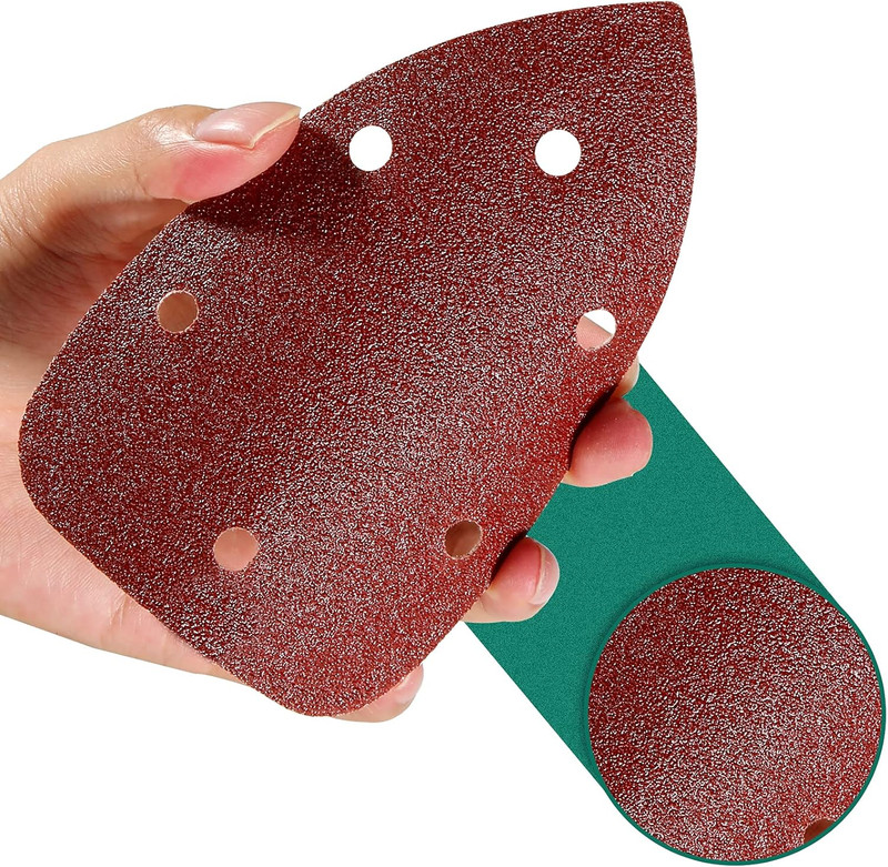 60PCS Triangular Sander Sandpaper, HYCHIKA Detail Sander Sandpaper Assorted 60/8 gallery