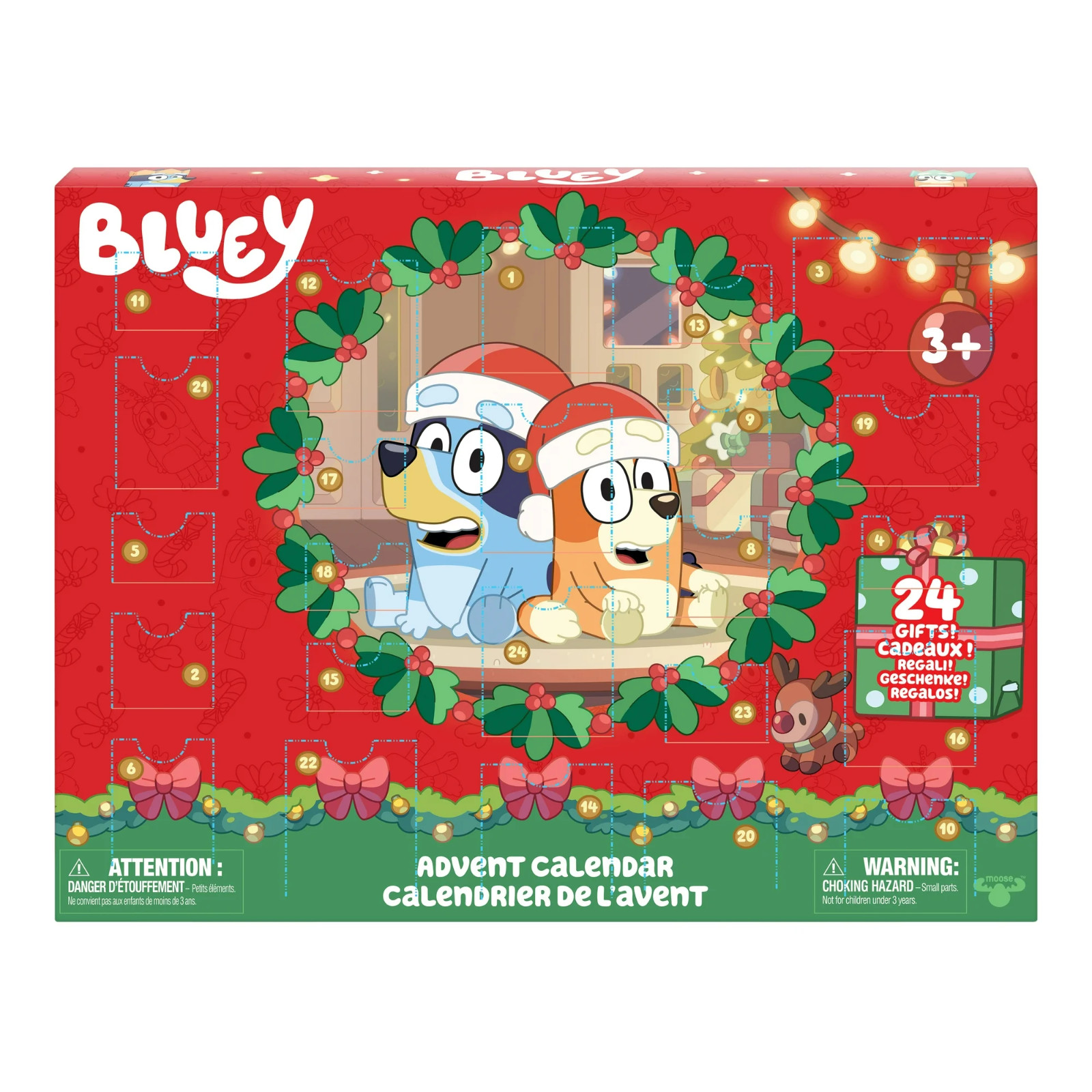 Bluey Advent Calendar 24-Day Countdown | 4 Mini Figures + Accessories | Ages 3+ gallery