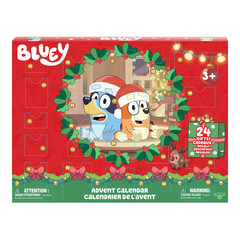 Bluey Advent Calendar 24-Day Countdown | 4 Mini Figures + Accessories | Ages 3+