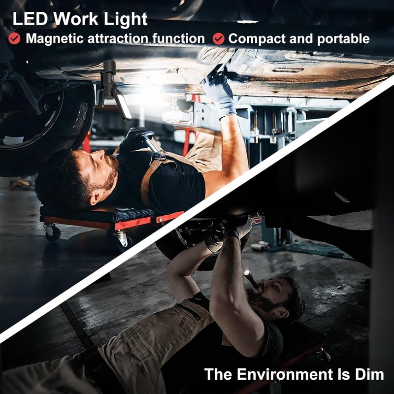 Rechargeable 5000LM Magnetic Work Light,180° Rotate Mechanic Work Light for C... gallery