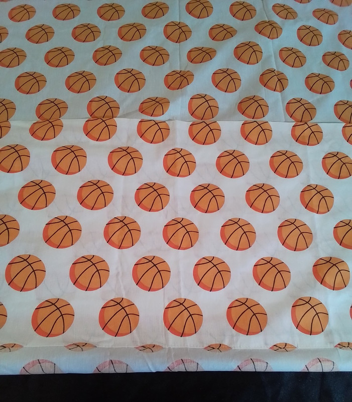 Crate & Barrel Kids Basketball Full Flat Sheet Orange Organic Cotton 81x96 gallery