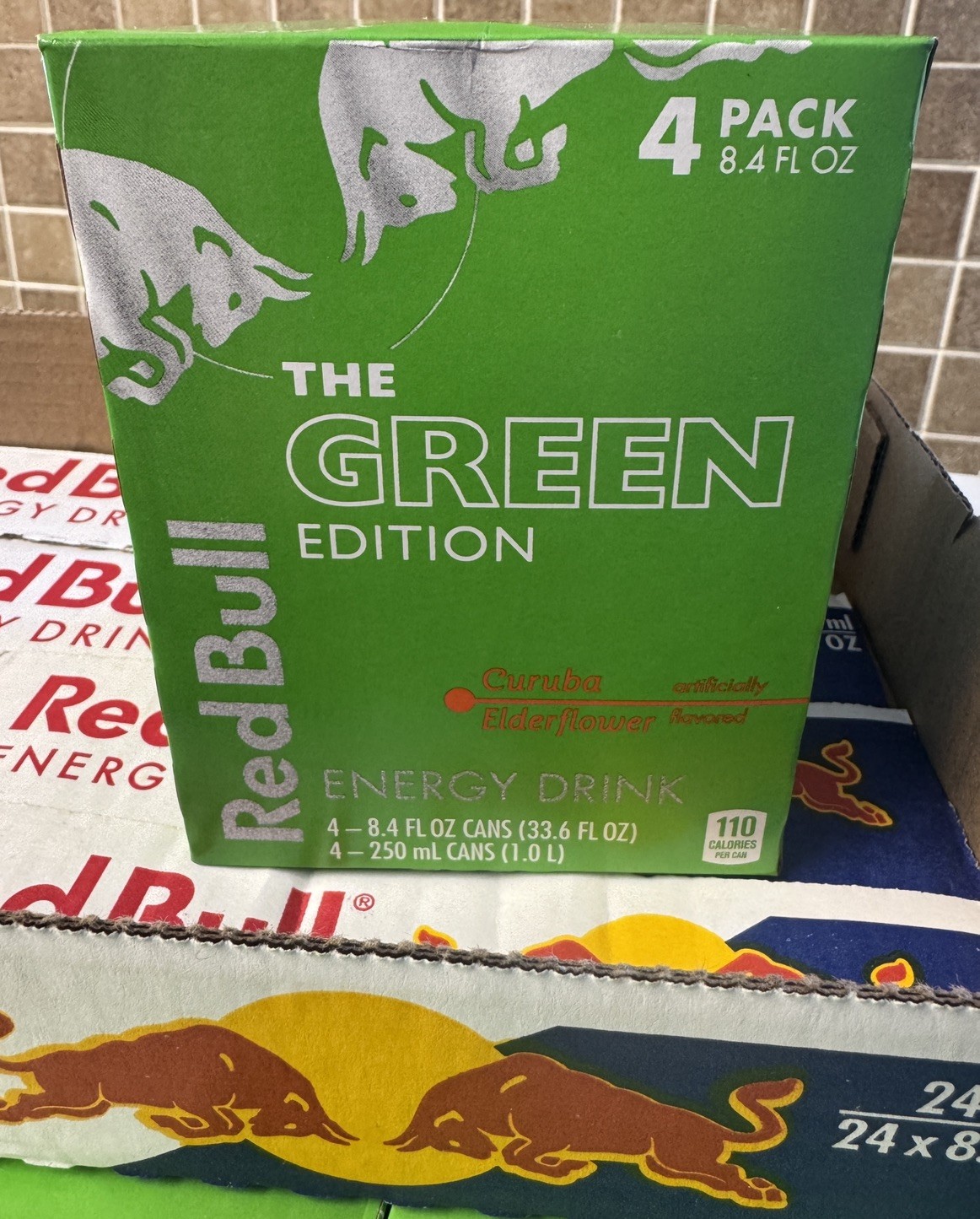 4 Pack Red Bull Green Edition Curuba Elderflower 250ml 8.4oz Expires 10/7/2026 gallery