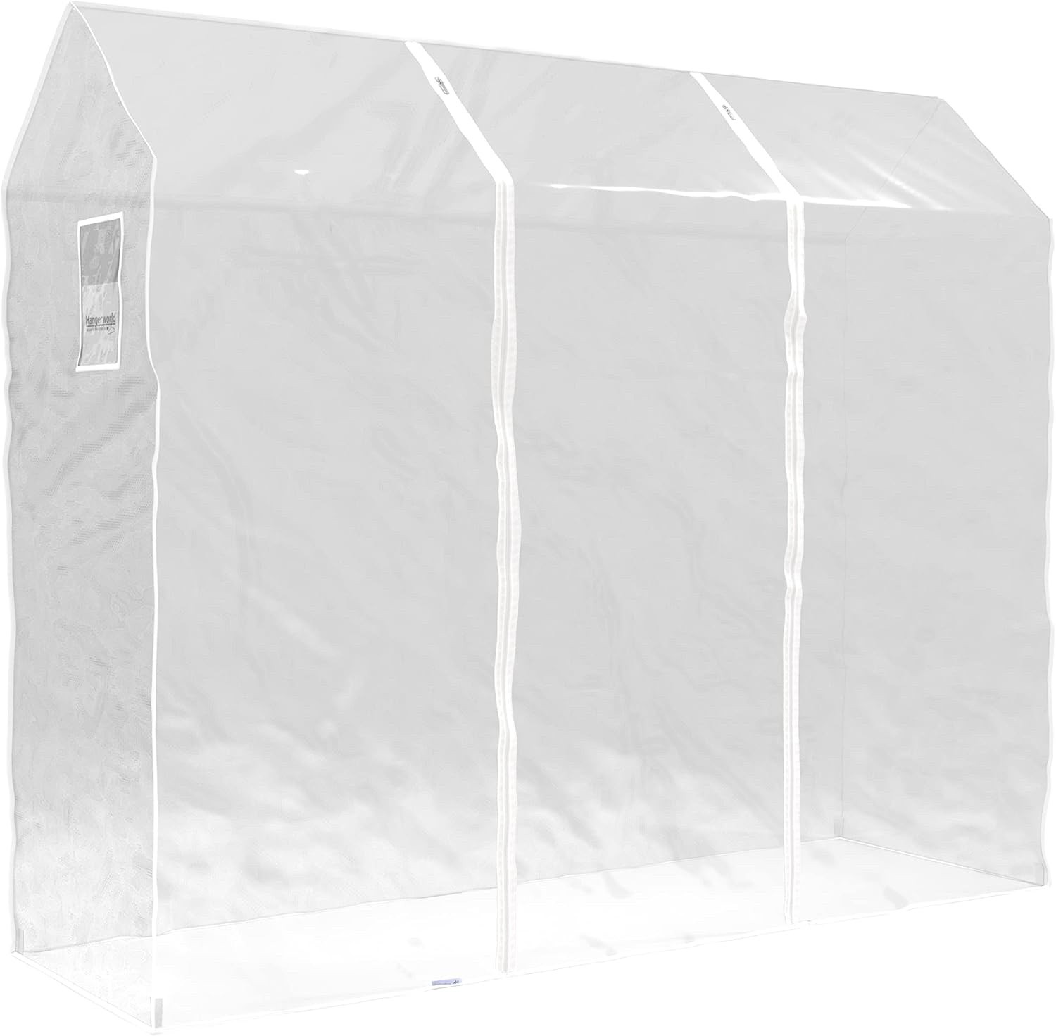 HANGERWORLD 6ft Clothes Garment Rack Cover Clear Showerproof (72"x24") gallery