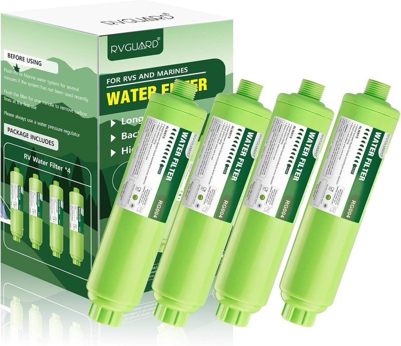 Certified Inline Water Filter for RV & Marine Use, 4 Pack gallery