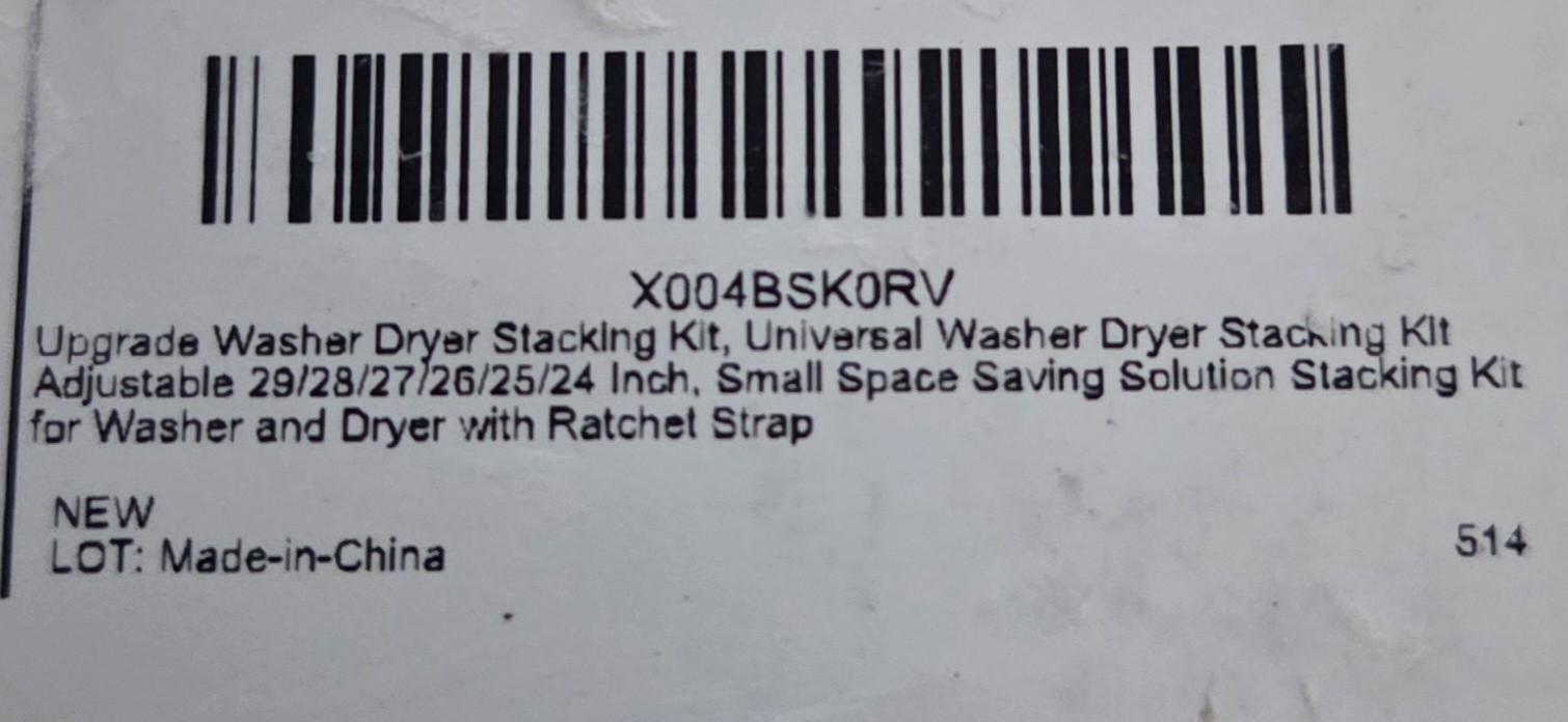 Kiss Core Upgrade Universal Washer Dryer Stacking Kit Adjustable gallery