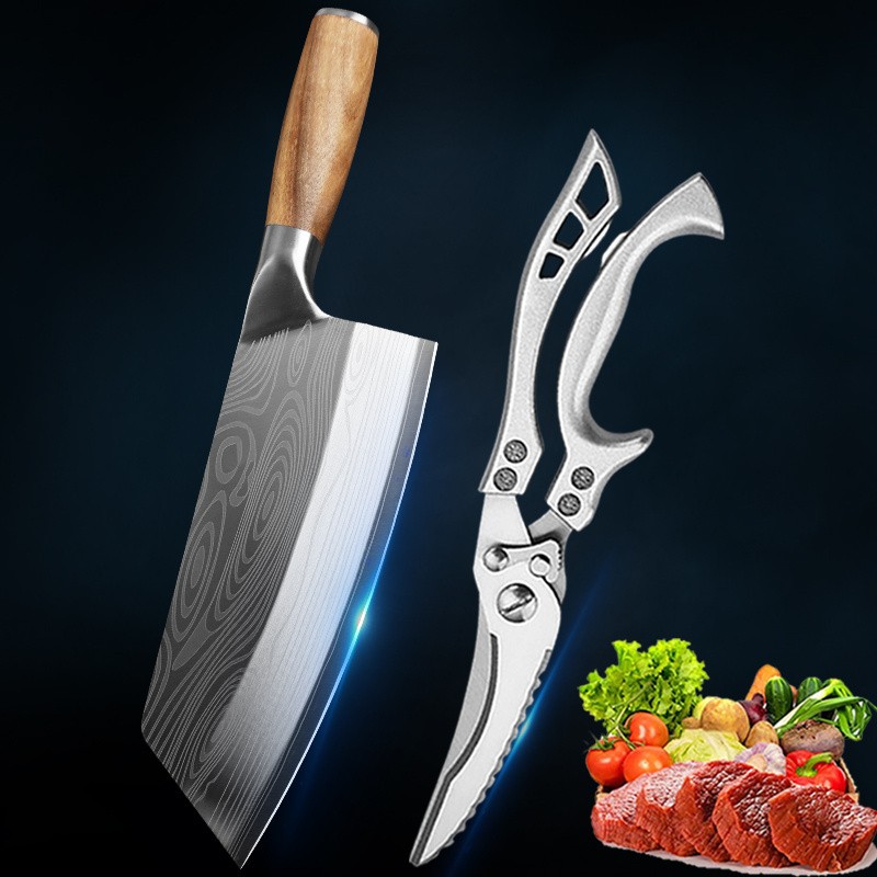 1/2pcs Stainless Steel Kitchen Scissors Meat Cleaver Bone Scissors for Cooking gallery