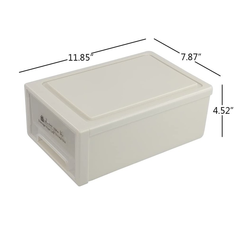 6 Quart Plastic Stacking Storage Drawer Unit, 3 Packs gallery