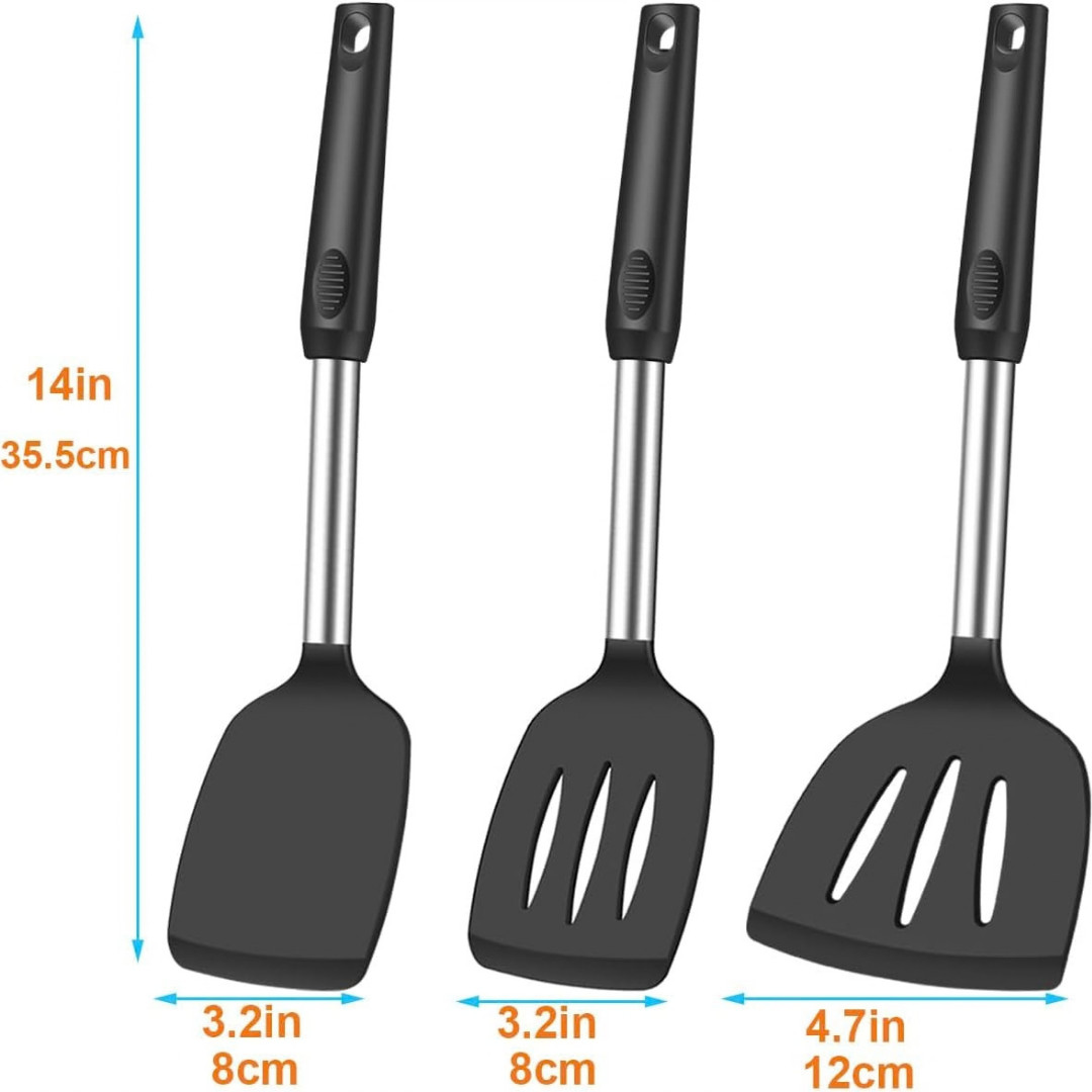 Spatula Set Silicone Spatula Heat Resistant Spatulas For Nonstick Cookware Rubbe gallery