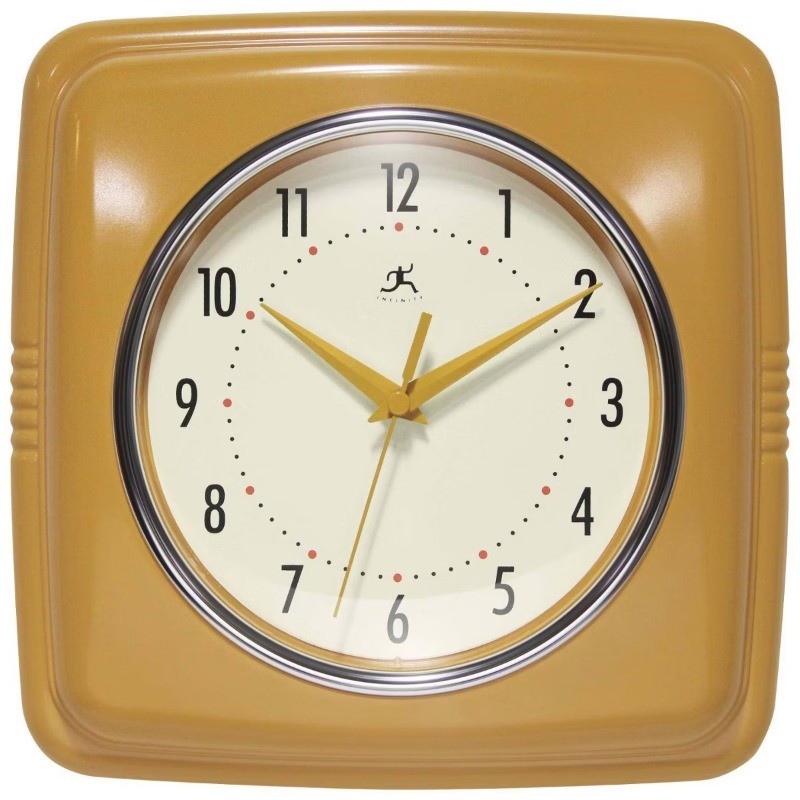 9.25" Square Retro Wall Clock gallery