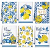 6 Pcs Summer Lemon Kitchen Towels 24 x 16 Inch Italian Capri Tiles Lemon Dish... gallery