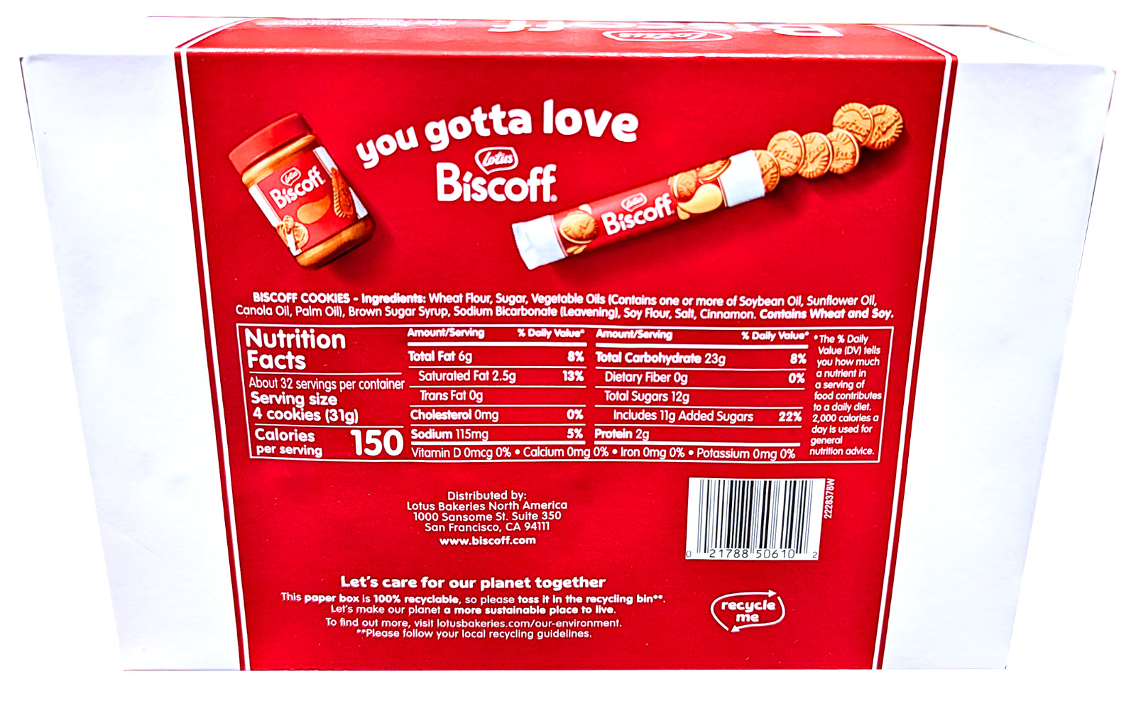 Lotus Biscoff Cookies 4 Count x 8.8 Oz EXP 06/2026 gallery