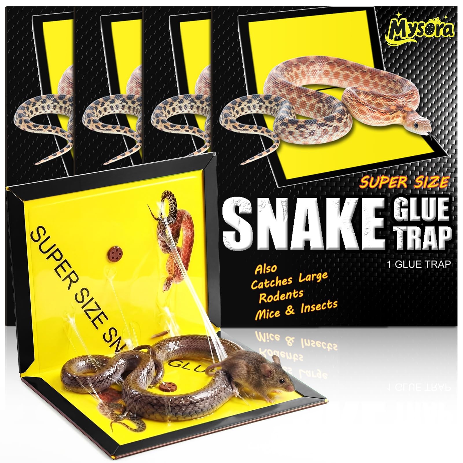 4PCS XL Snake Glue Traps 13x20 Strong Sticky Boards Mice Rat Pest Control gallery