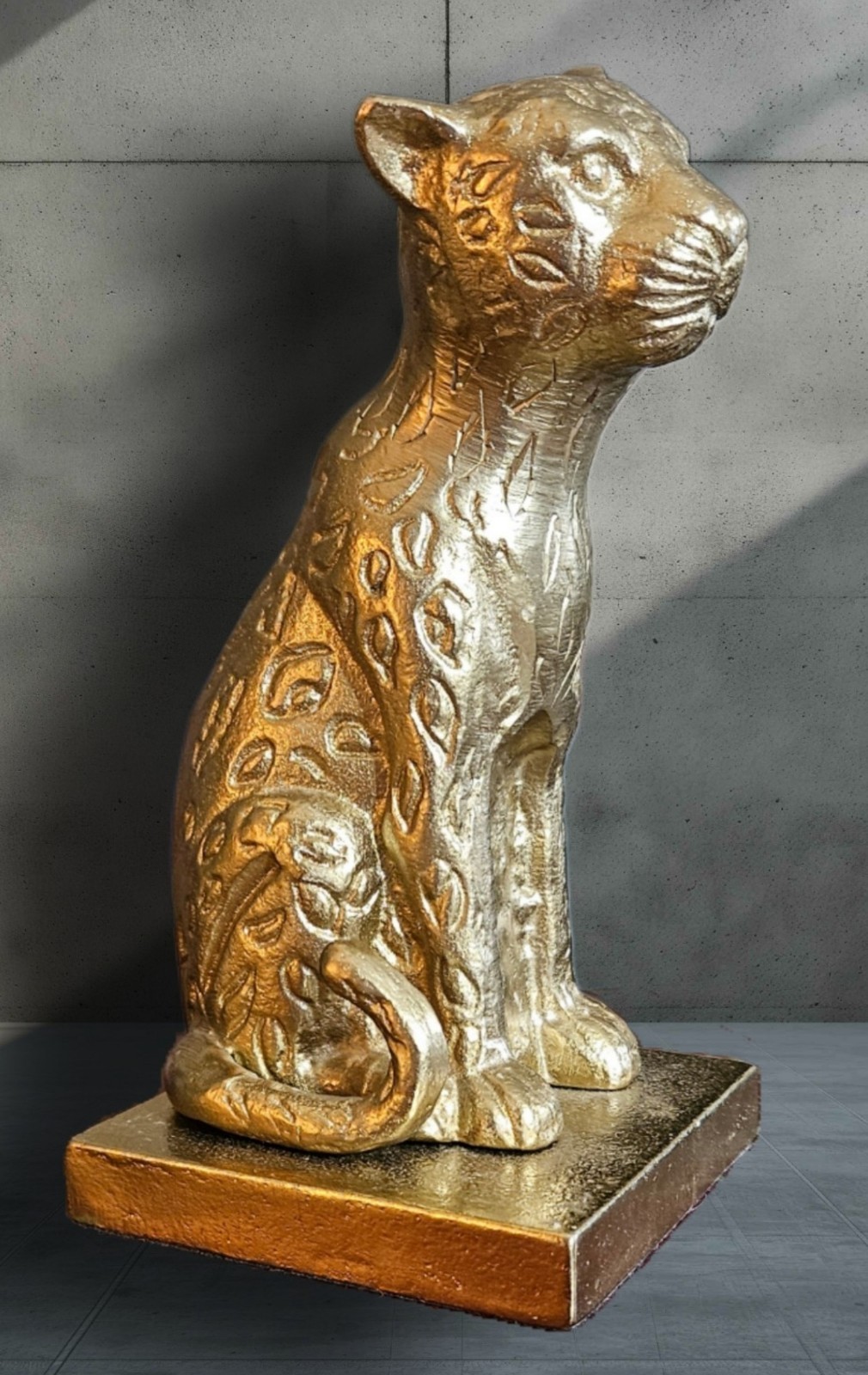 Opalhouse Cheetah Leopard Gold Brass Tone Metal Bookends Maximalist Set of 2 gallery