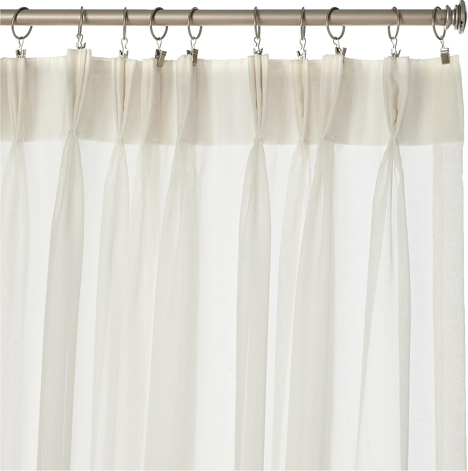 Style Master Splendor Pinch Pleated Drapes Pair, 2 of 60" by 84", Beige gallery