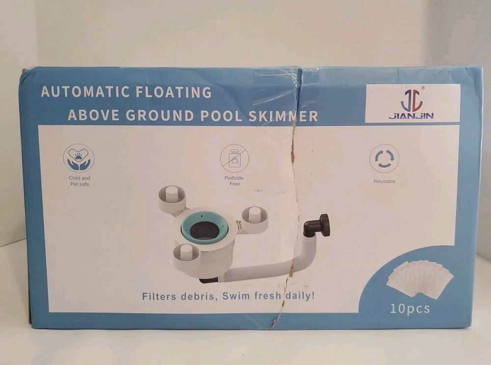 Tri-Float Pool Skimmer - Automatic Surface Cleaner for Above Ground Pools