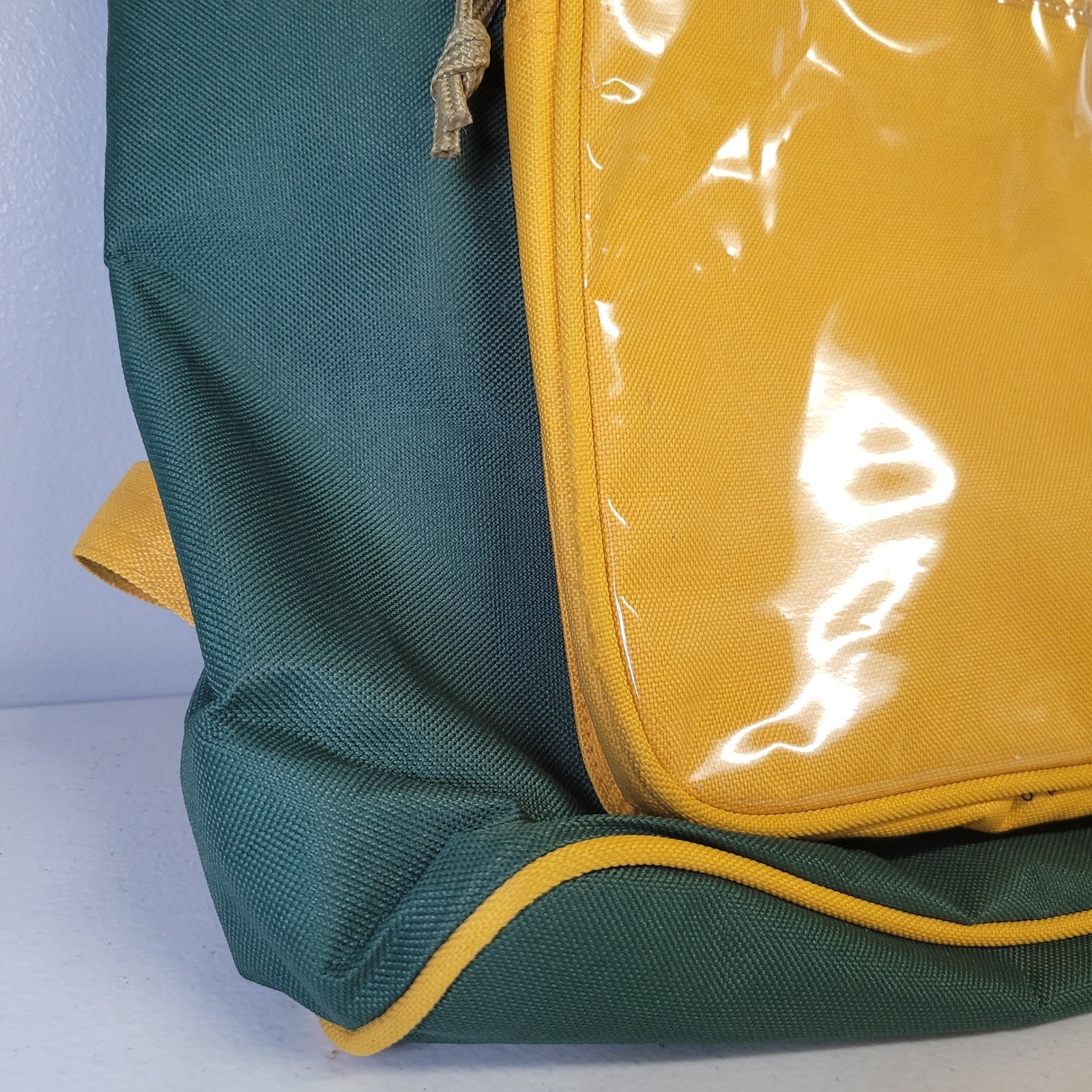 Green Bay Packers Colors Canvas Backpack Green Yellow Basic 2