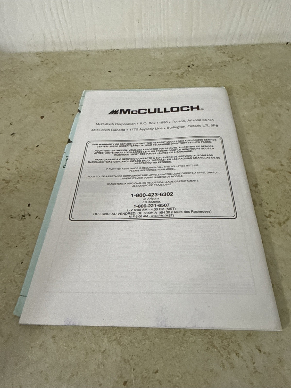 McCulloch Electric Chain Saw User's Manual & Parts List Several Models gallery