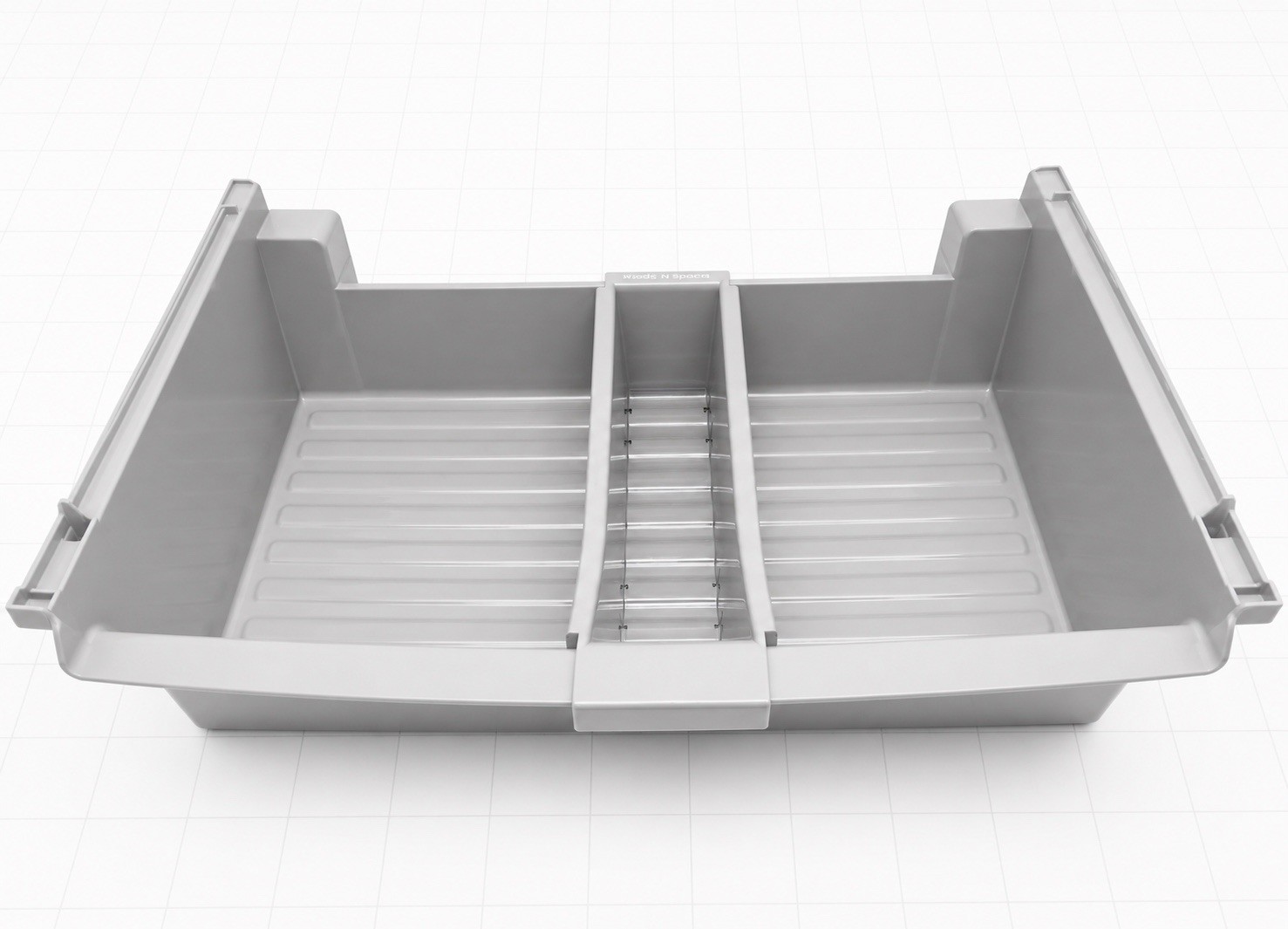 Gray Plastic Refrigerator Drawer Bin Insert Tray Replacement Part, 1-Piece gallery