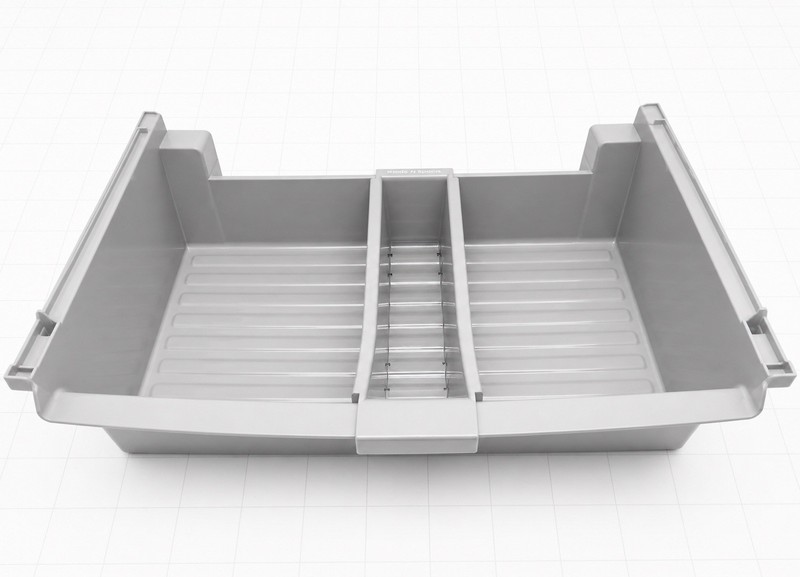 Gray Plastic Refrigerator Drawer Bin Insert Tray Replacement Part, 1-Piece gallery