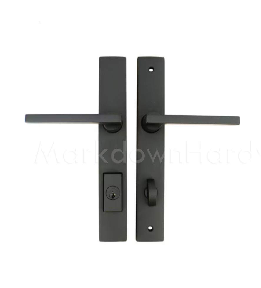 Pella Baldwin Spiere Hinged Patio Active Keyed Lock Handle Set - Matte Black gallery