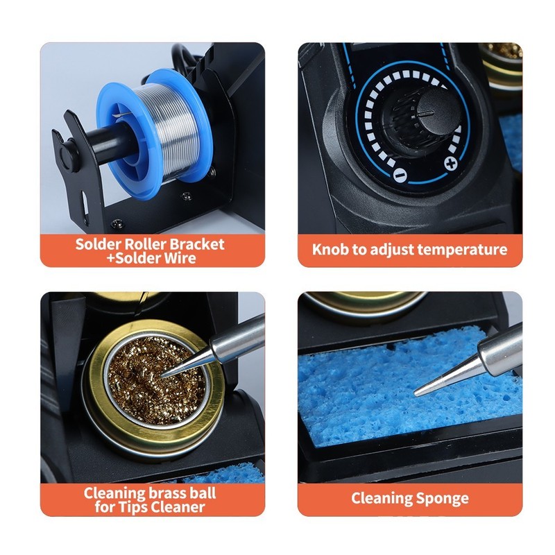 Silverflo 130W Soldering Iron Station LED Adjustable Rework for SMD Repair Tool gallery