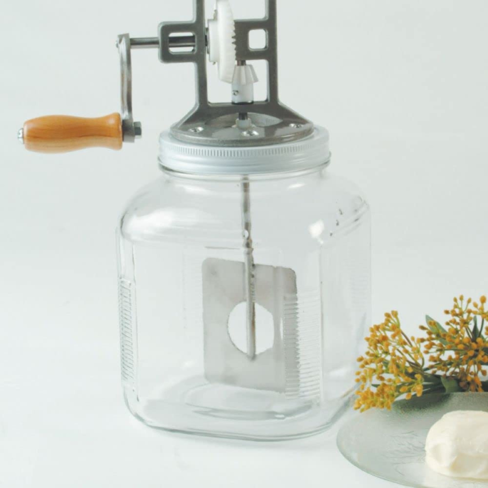 Anchor Hocking Replacement Butter Churn Jar with Brushed Stainless Steel Lid gallery
